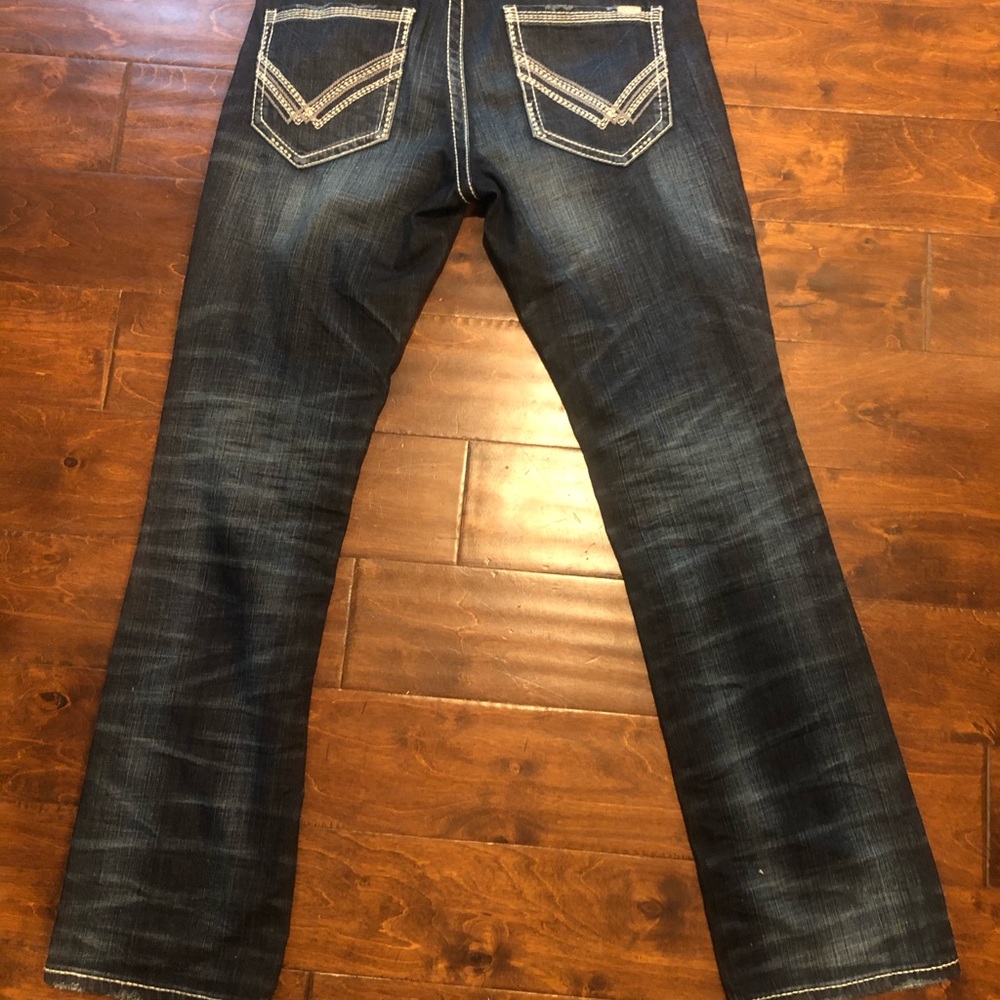 Men’s BKE BUCKLE BLACK jeans. Dark blue wash.